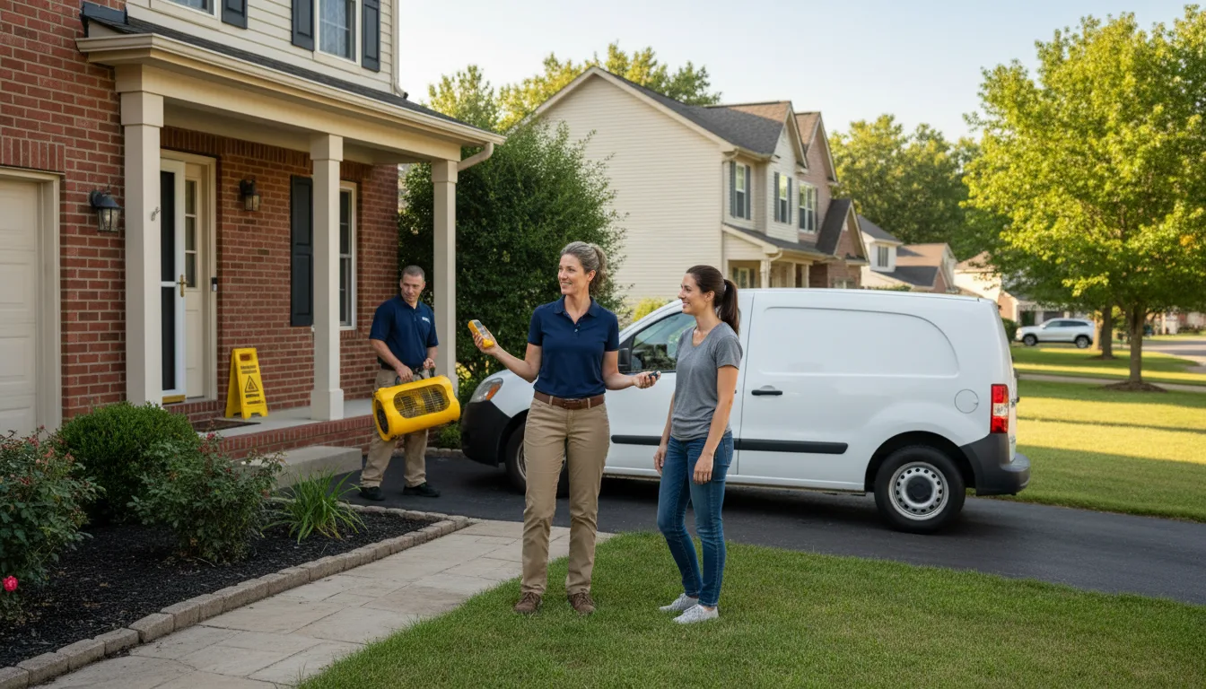 Residential water damage restoration in Varna, IL